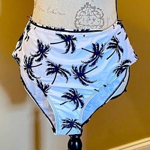 👙High Brief Plam Tree Swim Bottoms